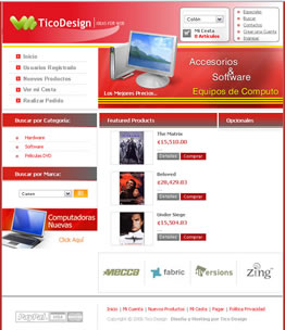 Tienda en Linea, Tico Design