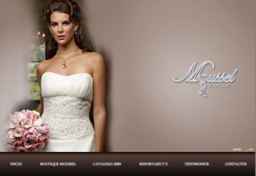 Boutique Moussel Ejemplo Sitio web en Flash